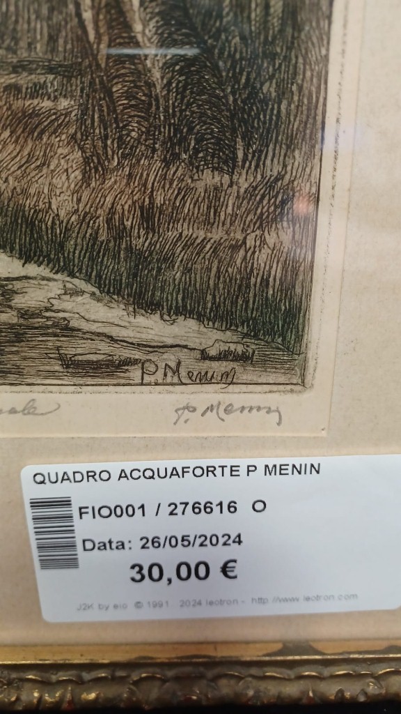 Quadro Acquaforte P Menin