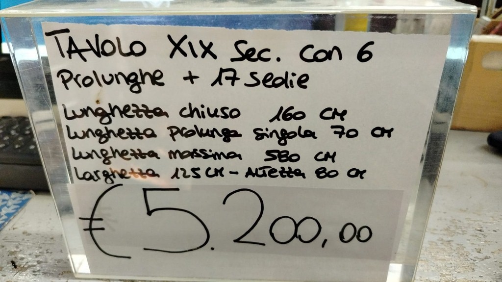 Tavolo XIX Secolo Con 6 Prolun